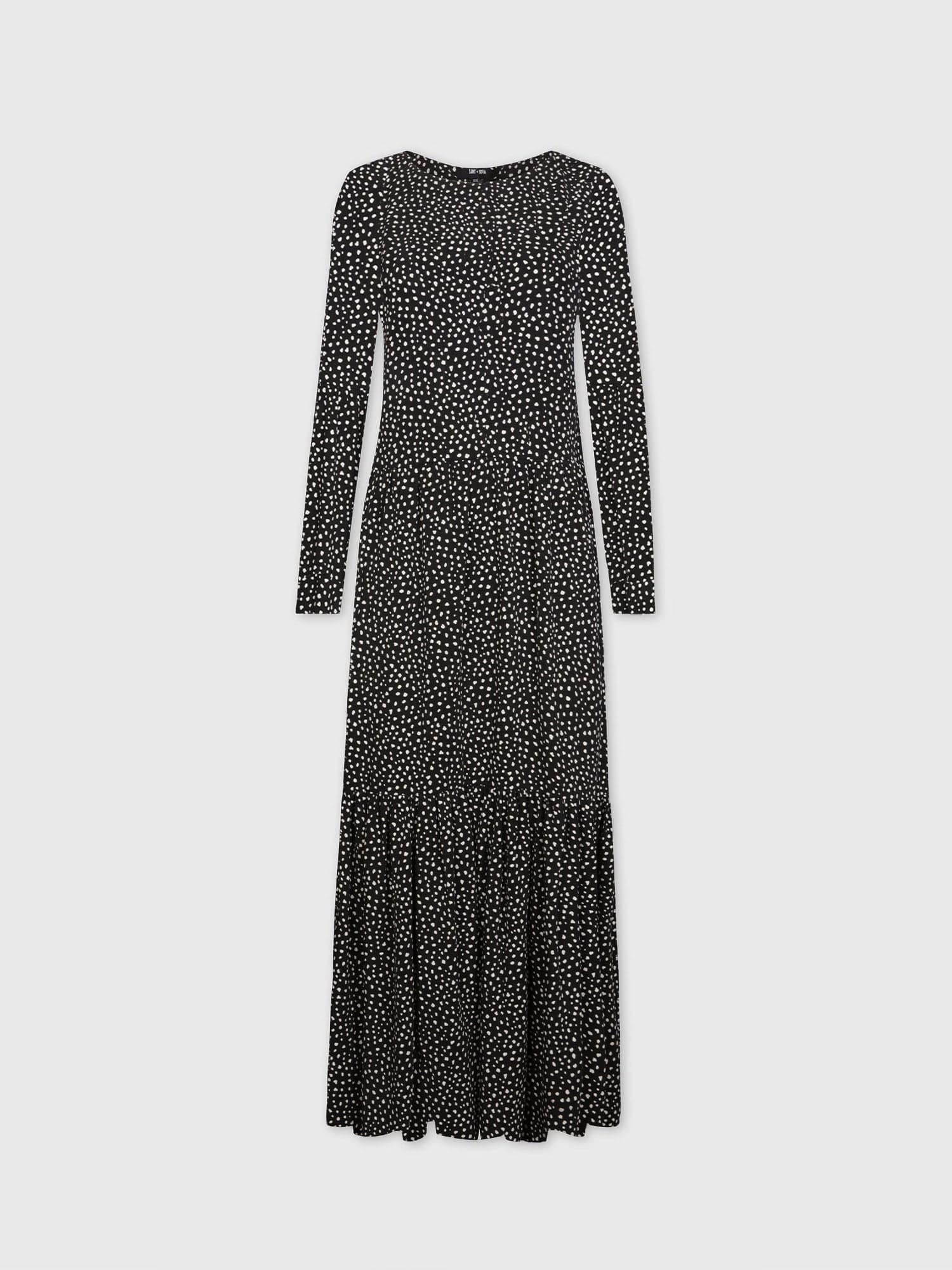 Greenwich Dress Long Sleeve - Black Spot